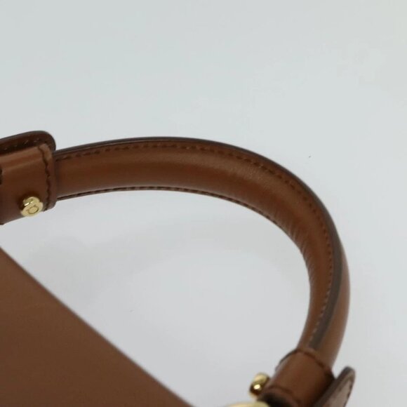 Salvatore Ferragamo Gancini Hand Bag Leather 2way Red Gold Auth 131642 - Picture 9 of 16